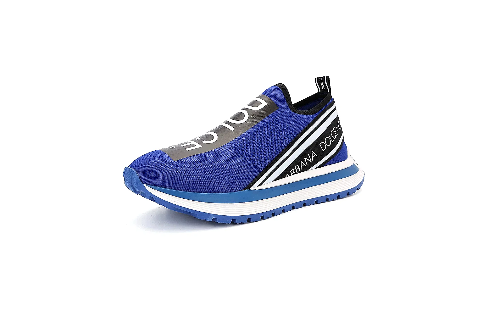 Dolce & Gabbana Logo Runner Blue Sneaker 0688 QC angle reference with side and outsole views thumbnail 2