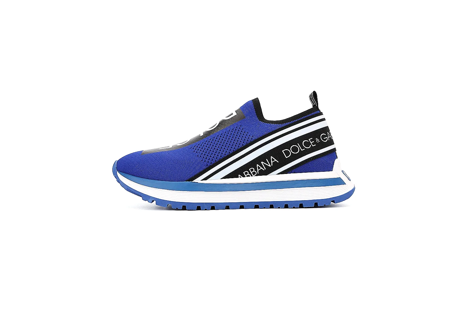 Dolce & Gabbana Logo Runner Blue Sneaker 0688 QC angle reference with side and outsole views thumbnail 4