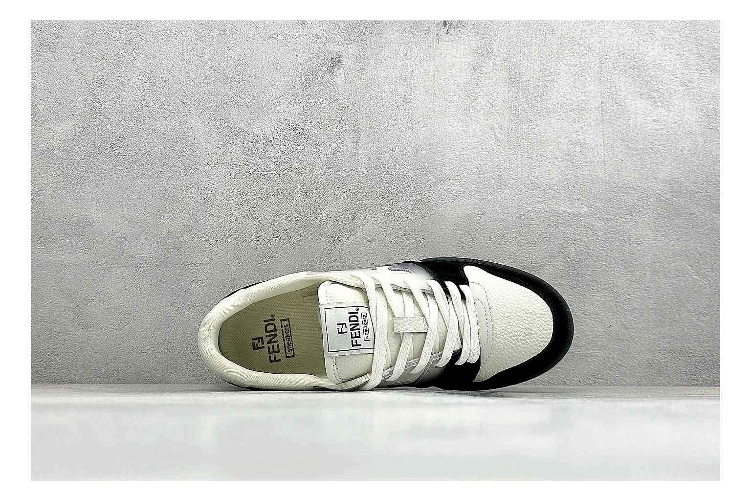 Fendi Match Black White QC reference photo showing black and white low-top upper, chunky sole, clean panel blocking, and casual designer profile thumbnail 6