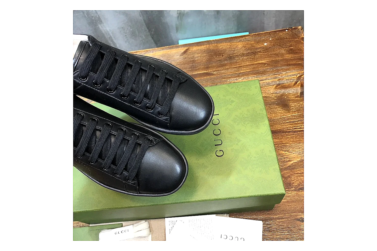 kakoqclab.com Gucci Ace Black Green Red QC photo checklist six-photo gallery thumbnail 4
