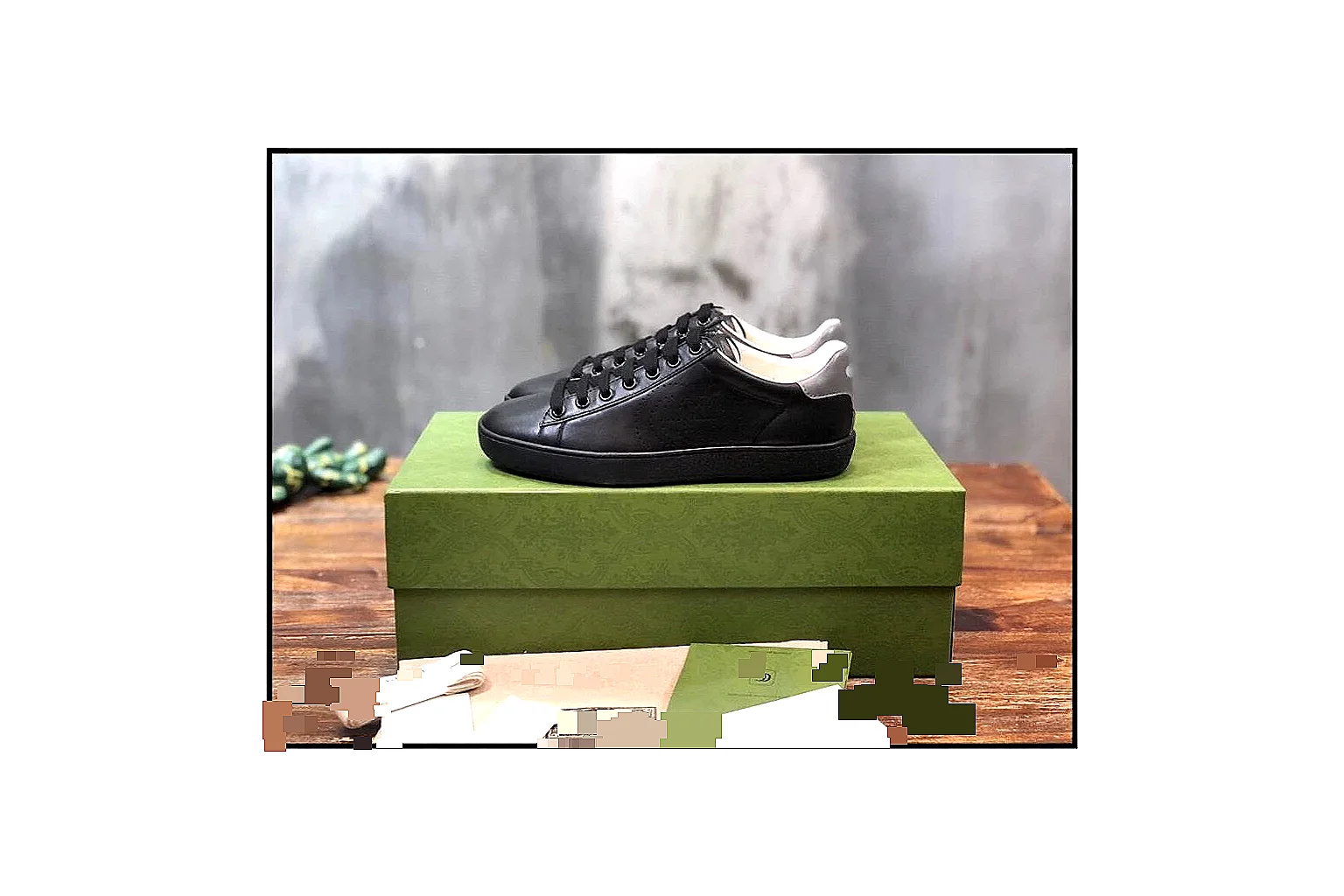 kakoqclab.com Gucci Ace Black Green Red QC photo checklist six-photo gallery thumbnail 2