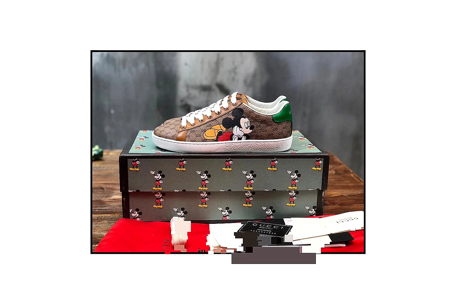 kakoqclab.com Gucci Ace Brown White QC photo checklist six-photo gallery thumbnail 2