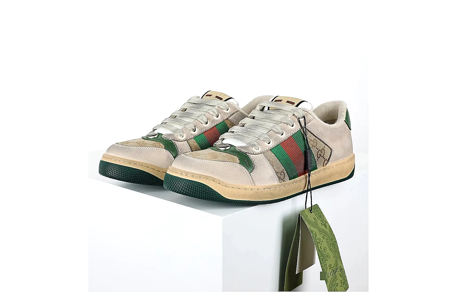 kakoqclab.com Gucci Ace Cream Green QC photo checklist six-photo gallery thumbnail 2