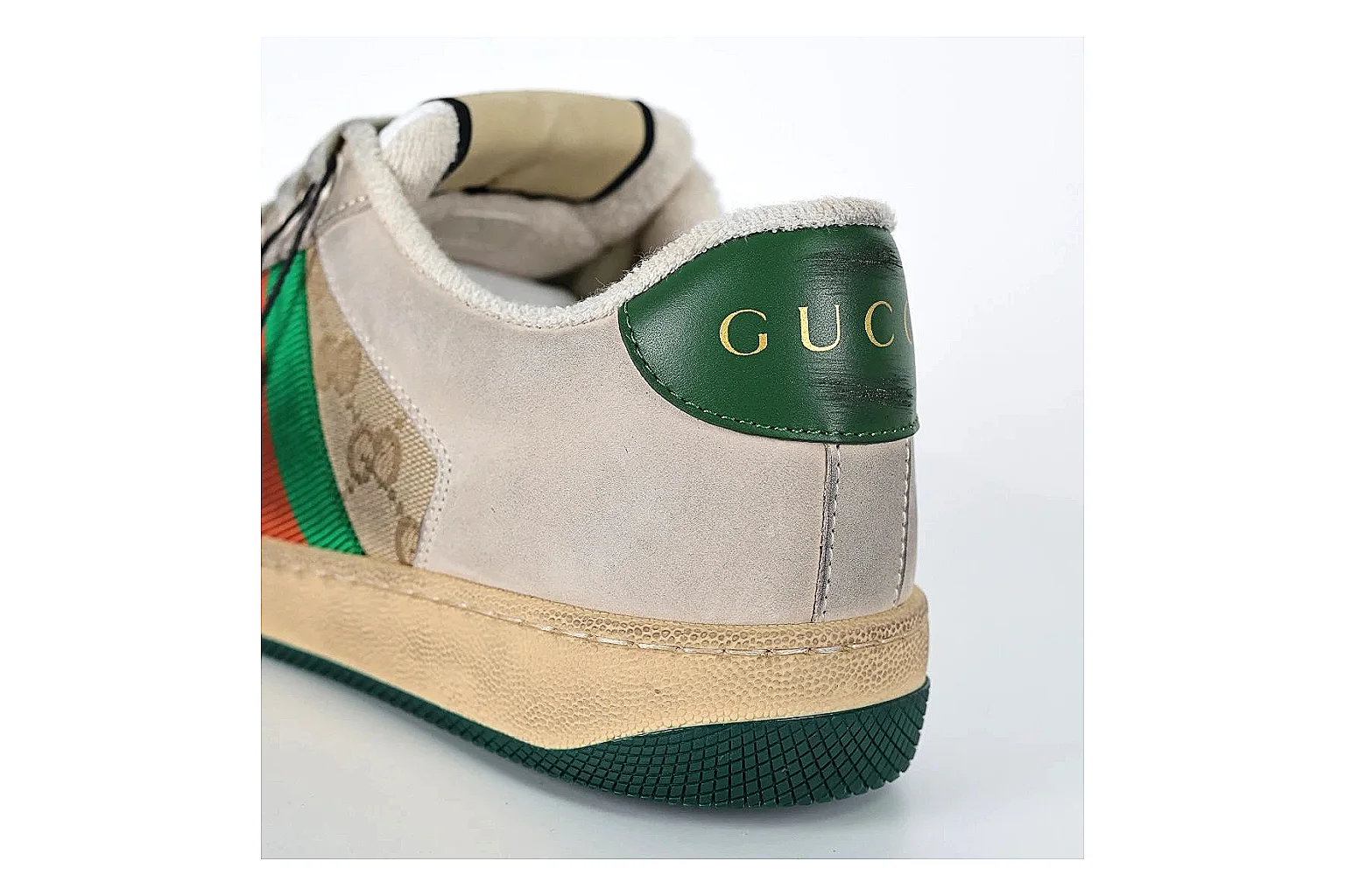 kakoqclab.com Gucci Ace Cream Green QC photo checklist six-photo gallery