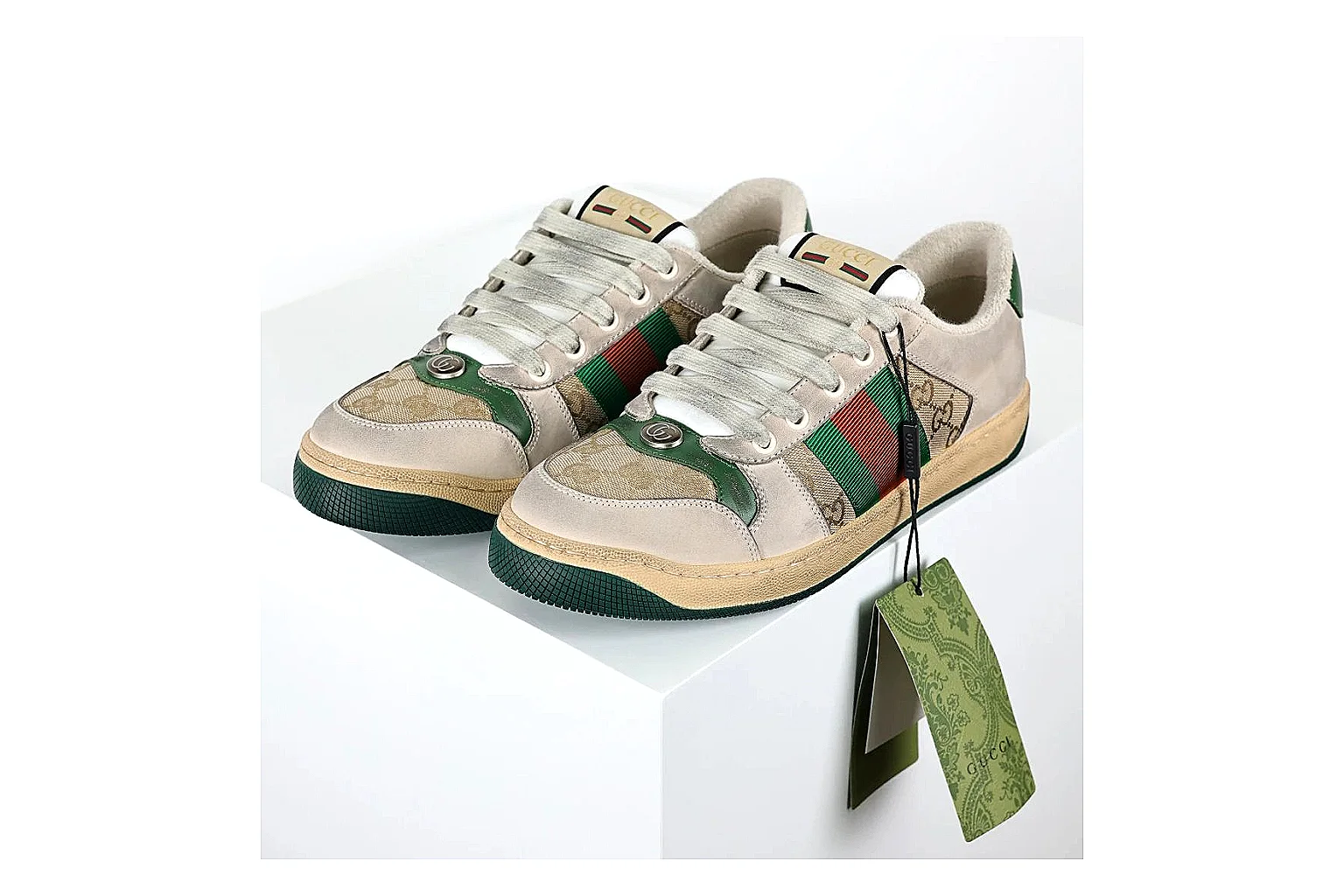 kakoqclab.com Gucci Ace Cream Green QC photo checklist six-photo gallery thumbnail 5