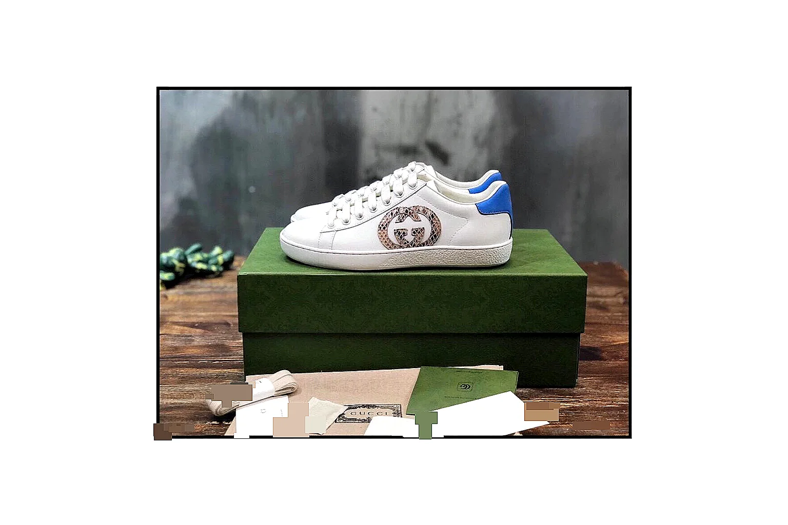 kakoqclab.com Gucci Ace White Green QC photo checklist six-photo gallery thumbnail 2