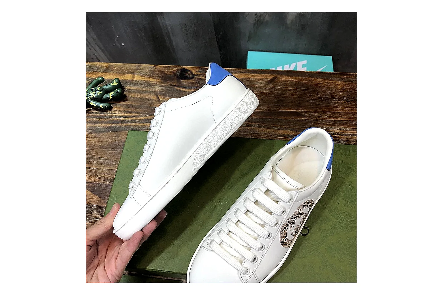kakoqclab.com Gucci Ace White Green QC photo checklist six-photo gallery thumbnail 3