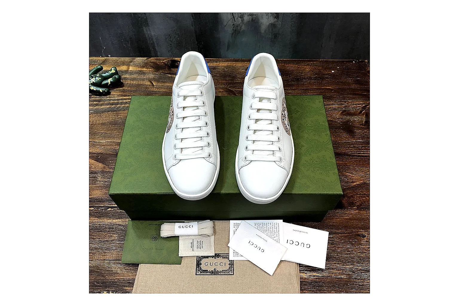 kakoqclab.com Gucci Ace White Green QC photo checklist six-photo gallery thumbnail 6