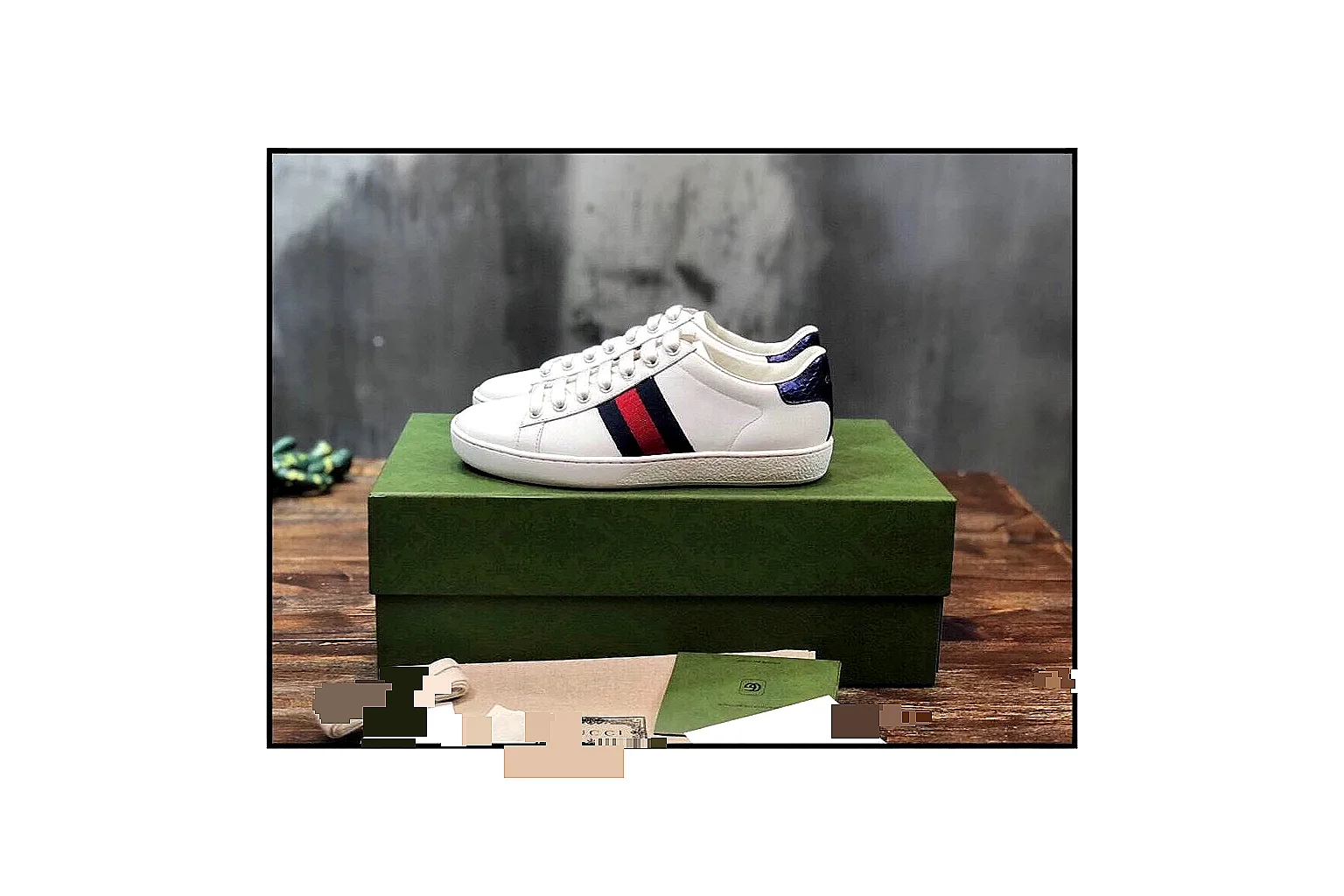 kakoqclab.com Gucci Ace White Green Red QC photo checklist six-photo gallery thumbnail 2