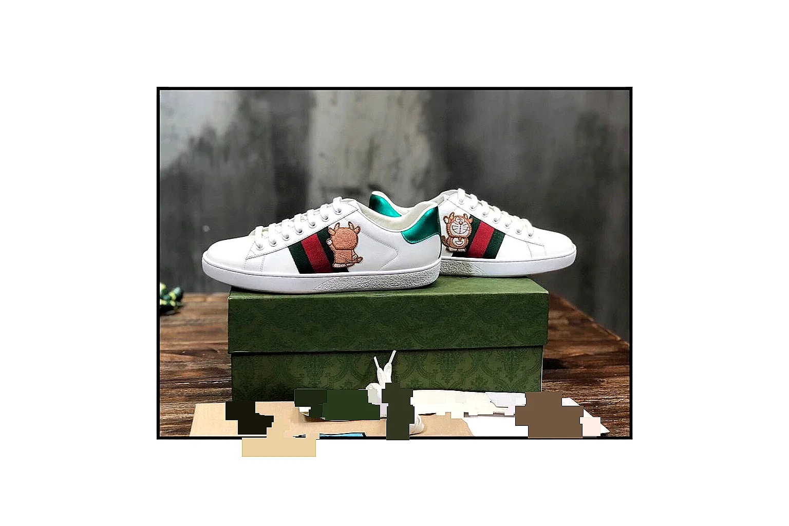 kakoqclab.com Gucci Ace White Green Red QC photo checklist six-photo gallery thumbnail 2