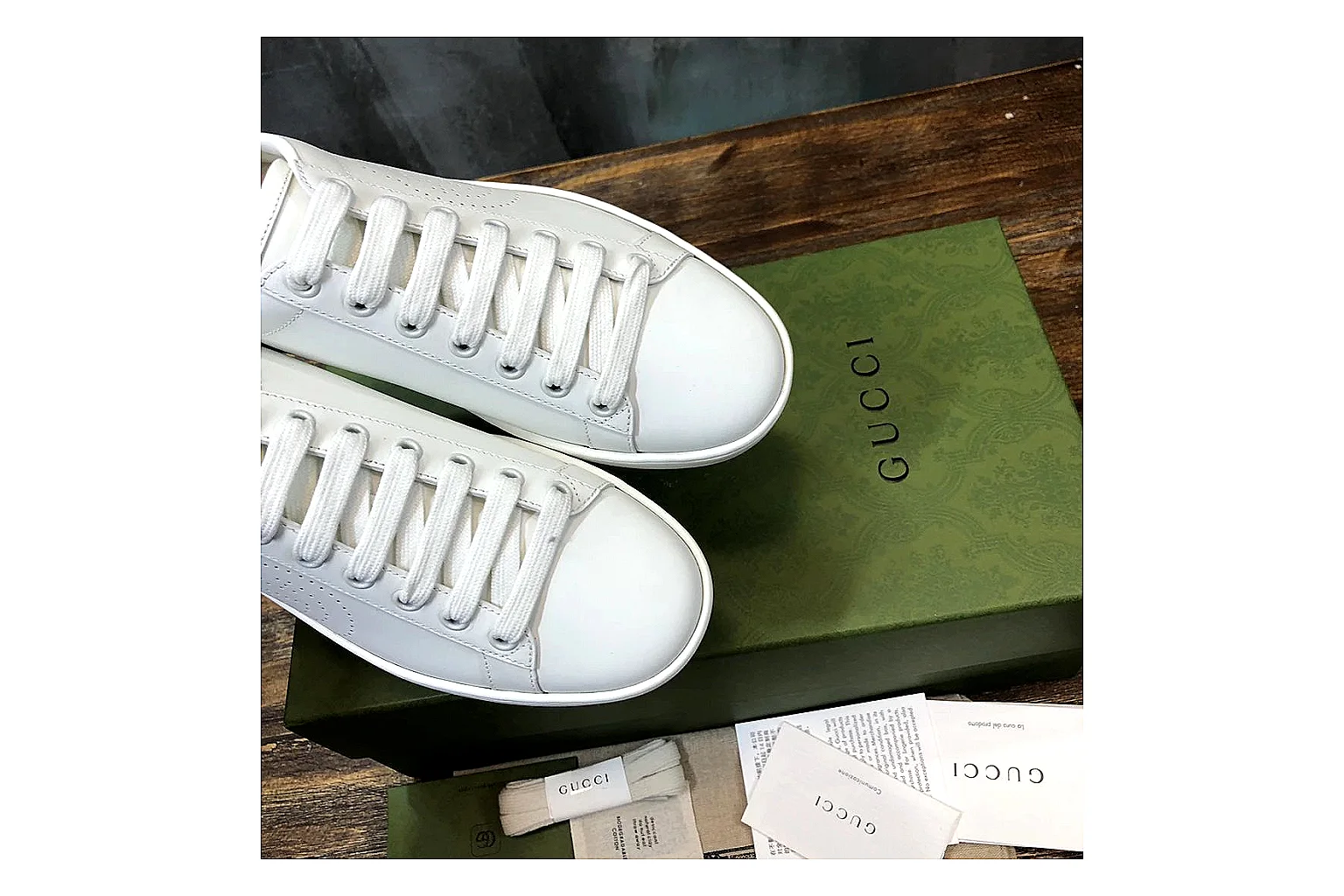 kakoqclab.com Gucci Ace White Pink QC photo checklist six-photo gallery thumbnail 4