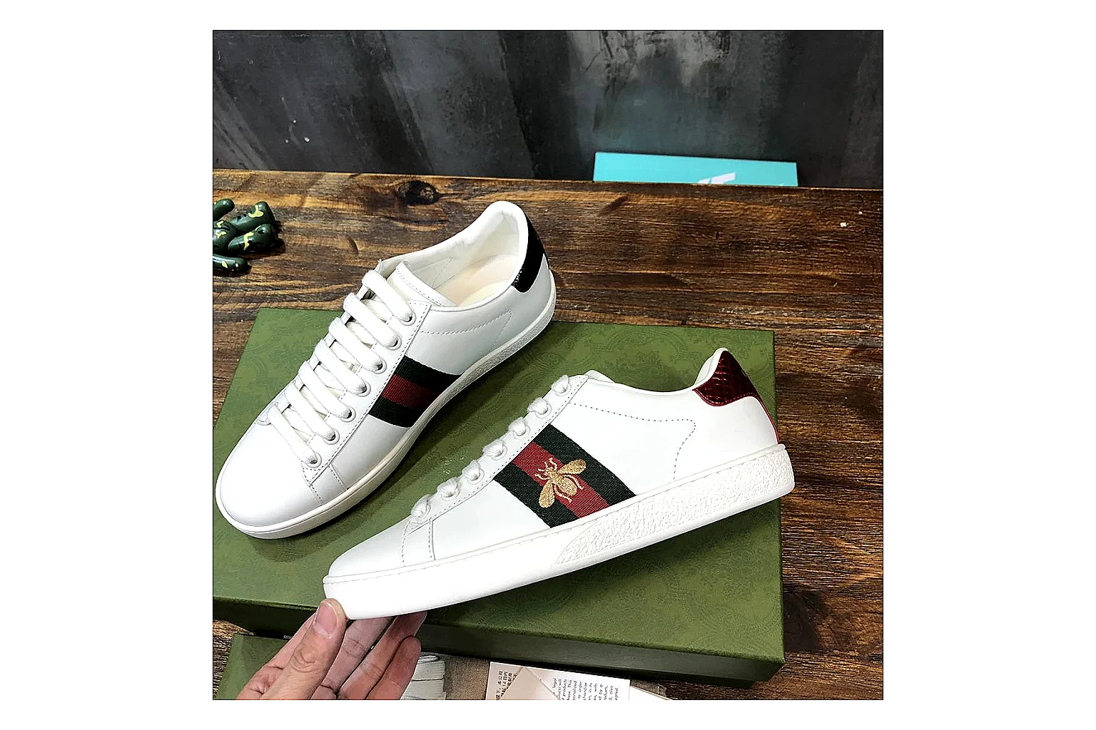 kakoqclab.com Gucci Ace White Red QC photo checklist six-photo gallery