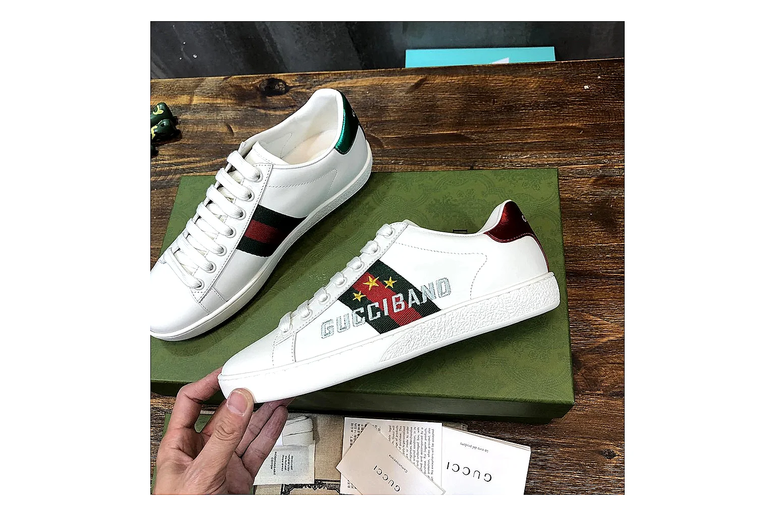 kakoqclab.com Gucci Ace White Red QC photo checklist six-photo gallery