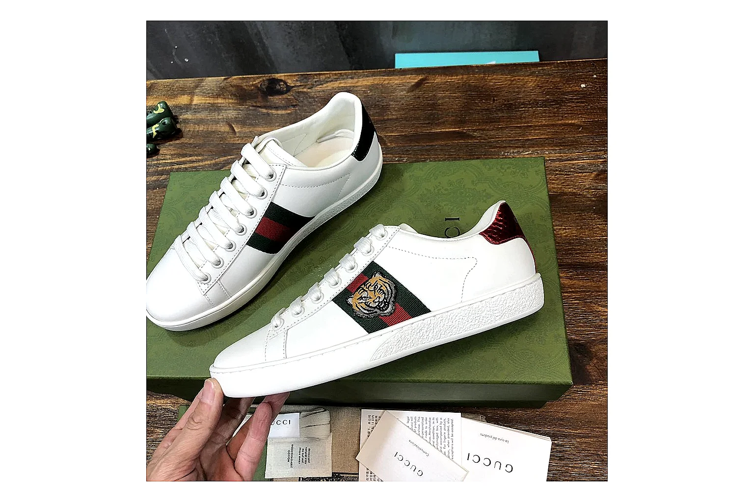 kakoqclab.com Gucci Ace White Red QC photo checklist six-photo gallery