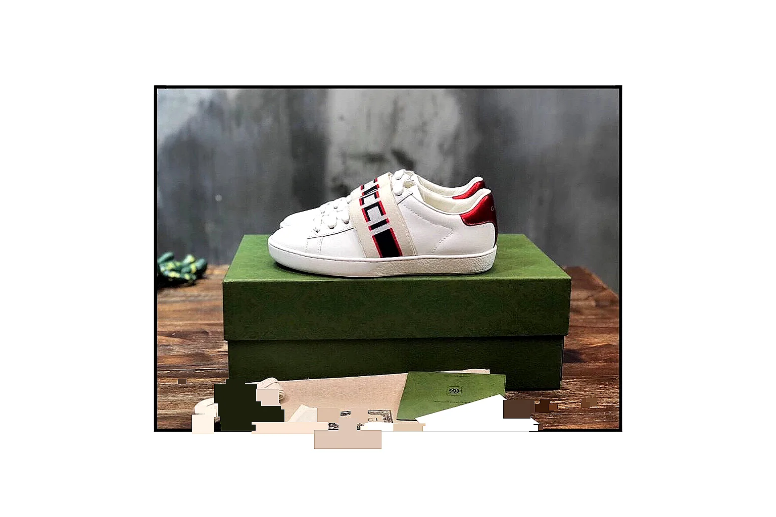 kakoqclab.com Gucci Ace White Red Green QC photo checklist six-photo gallery thumbnail 2