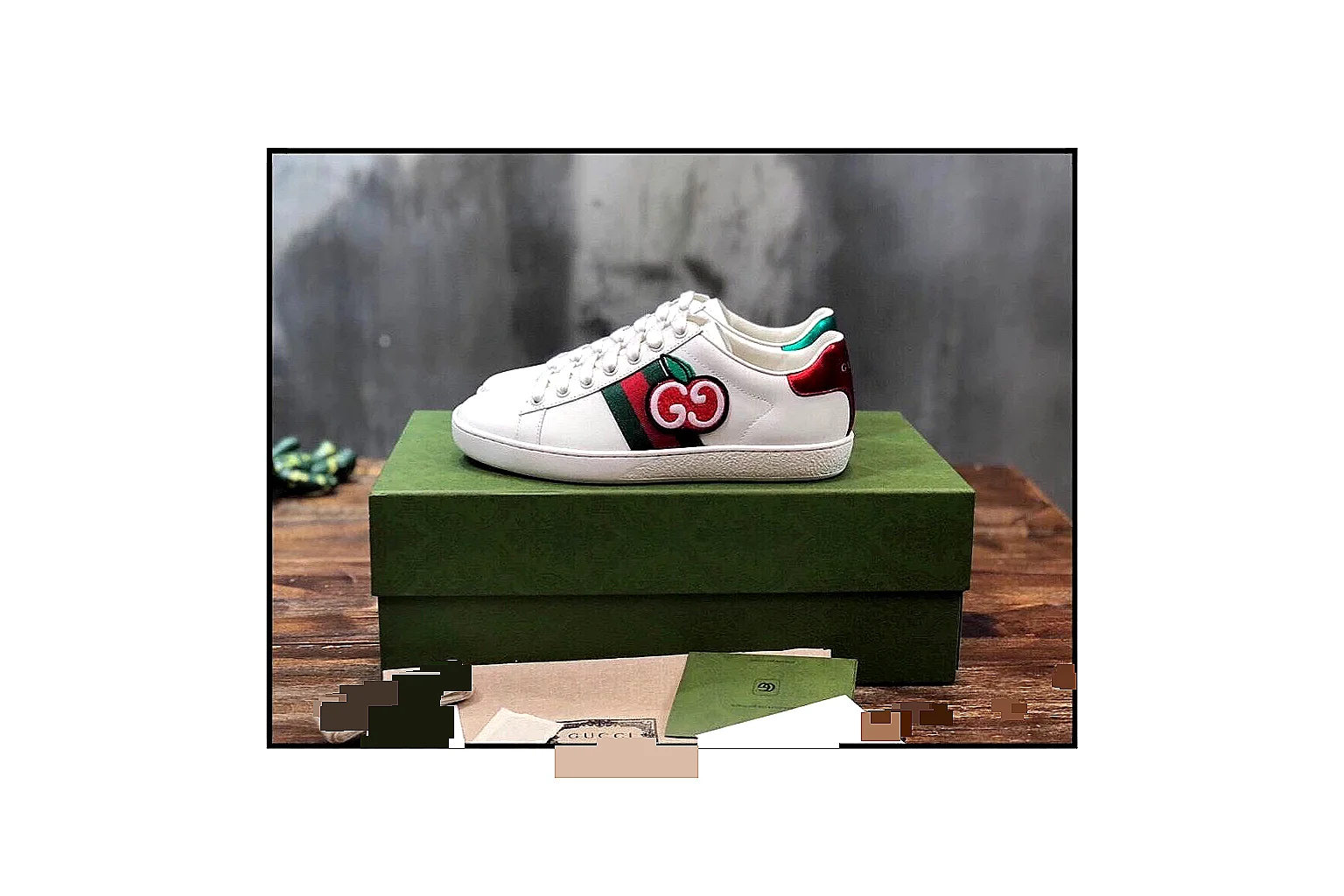kakoqclab.com Gucci Ace White Red Green QC photo checklist six-photo gallery thumbnail 2