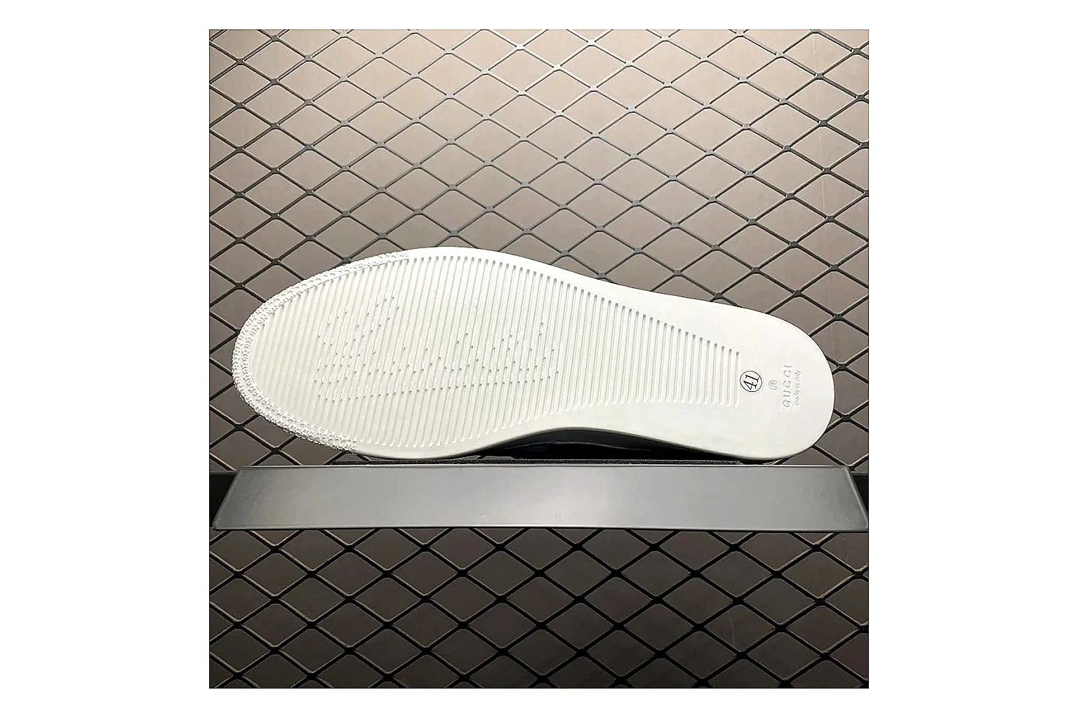 Gucci Ace White Web Stripe Sneaker QC photo showing white red gold ace web-stripe low-top with leather upper and low top shape thumbnail 2