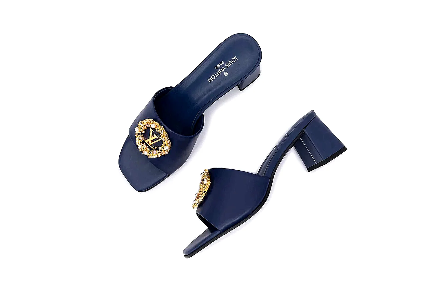kakoqclab.com Gucci Blue Horsebit Mule Heel 4459 blue mule-heel image
