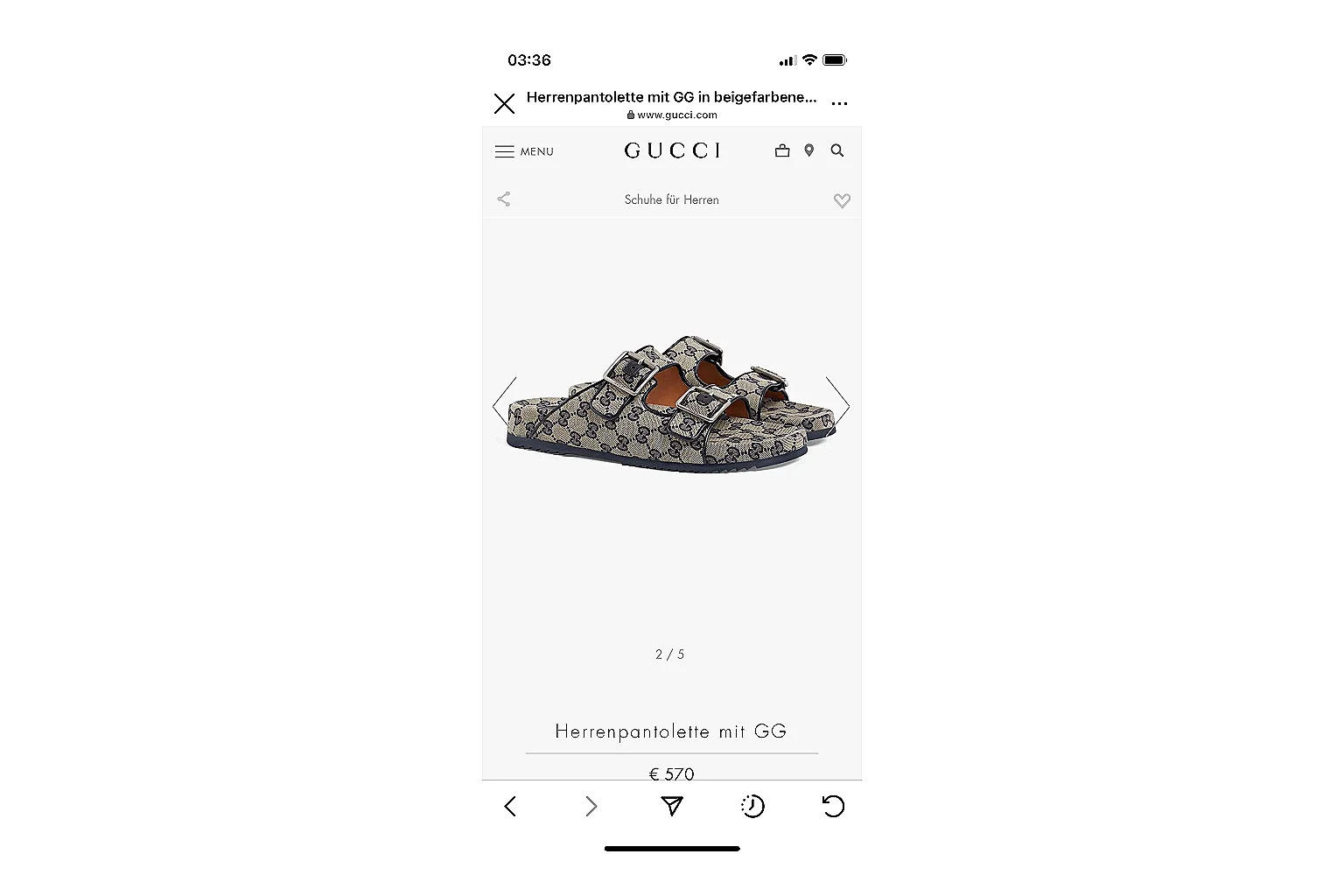 kakoqclab.com Gucci Monogram Slide Gray Green QC photo checklist six-photo gallery thumbnail 5