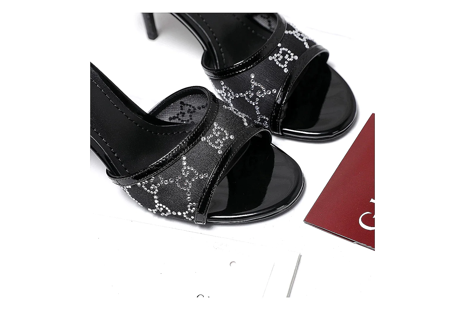kakoqclab.com Gucci Strappy Heel Black QC photo checklist six-photo gallery thumbnail 5