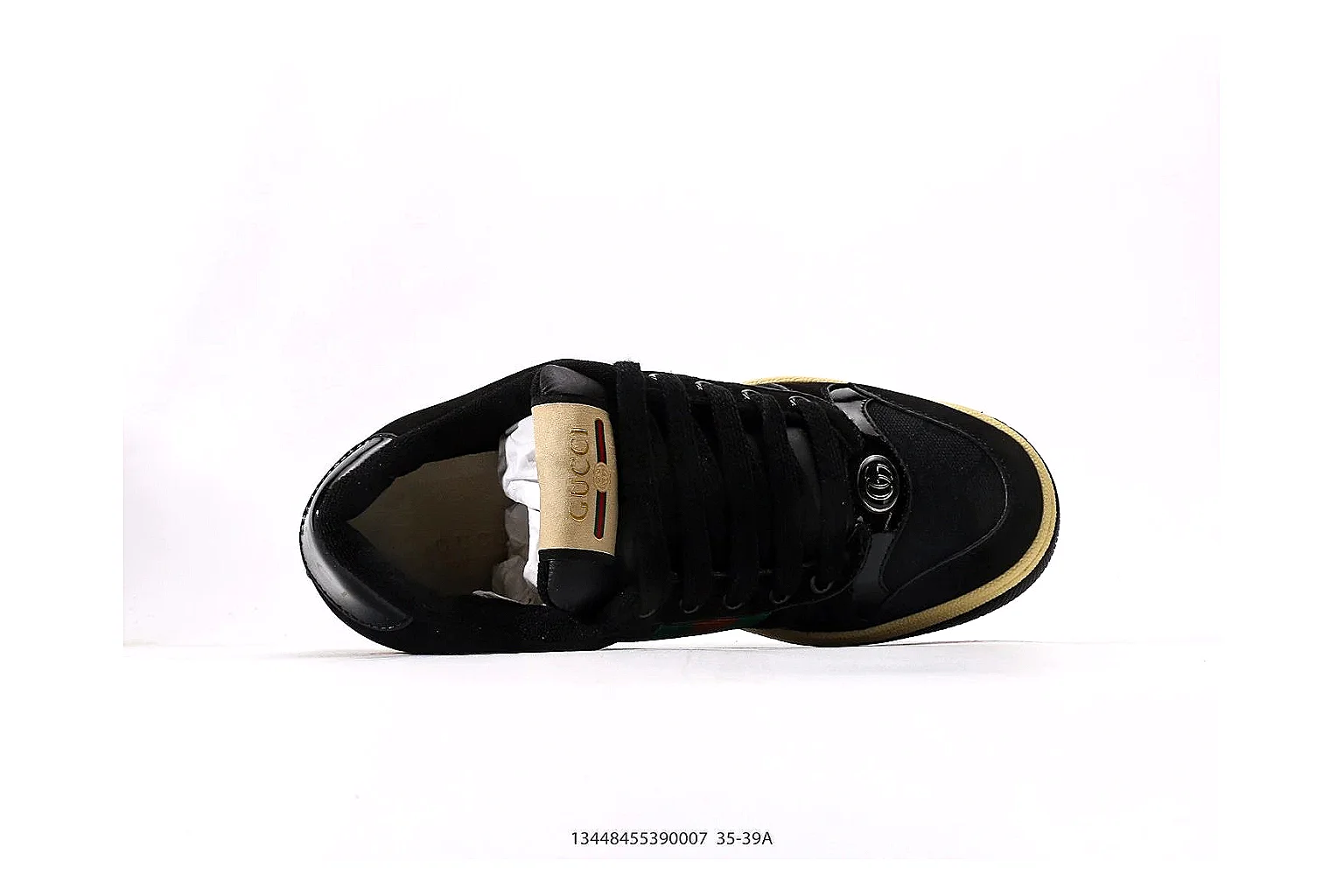 kakoqclab.com Gucci Web Low Top Black Green Red QC photo checklist six-photo gallery thumbnail 3