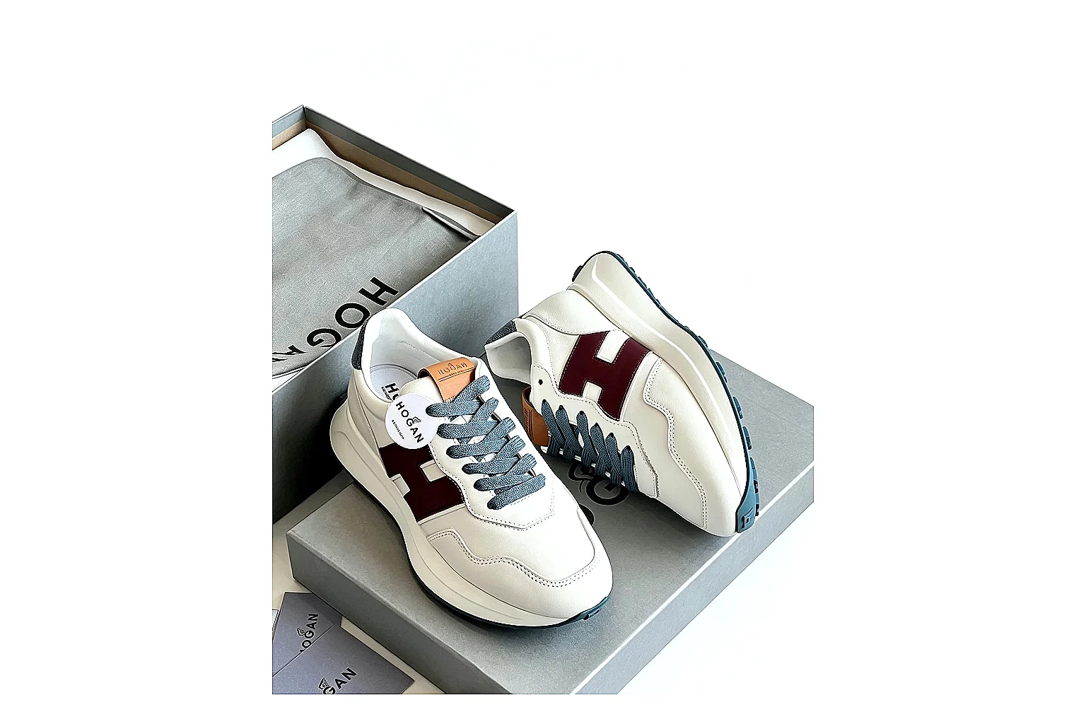 kakoqclab.com Hermes H Logo Low White Burgundy QC photo checklist six-photo gallery thumbnail 4