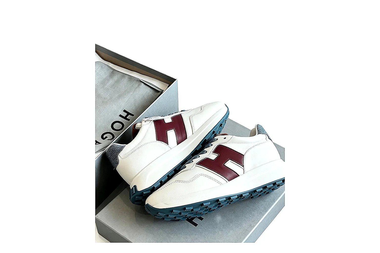 kakoqclab.com Hermes H Logo Low White Burgundy QC photo checklist six-photo gallery thumbnail 5