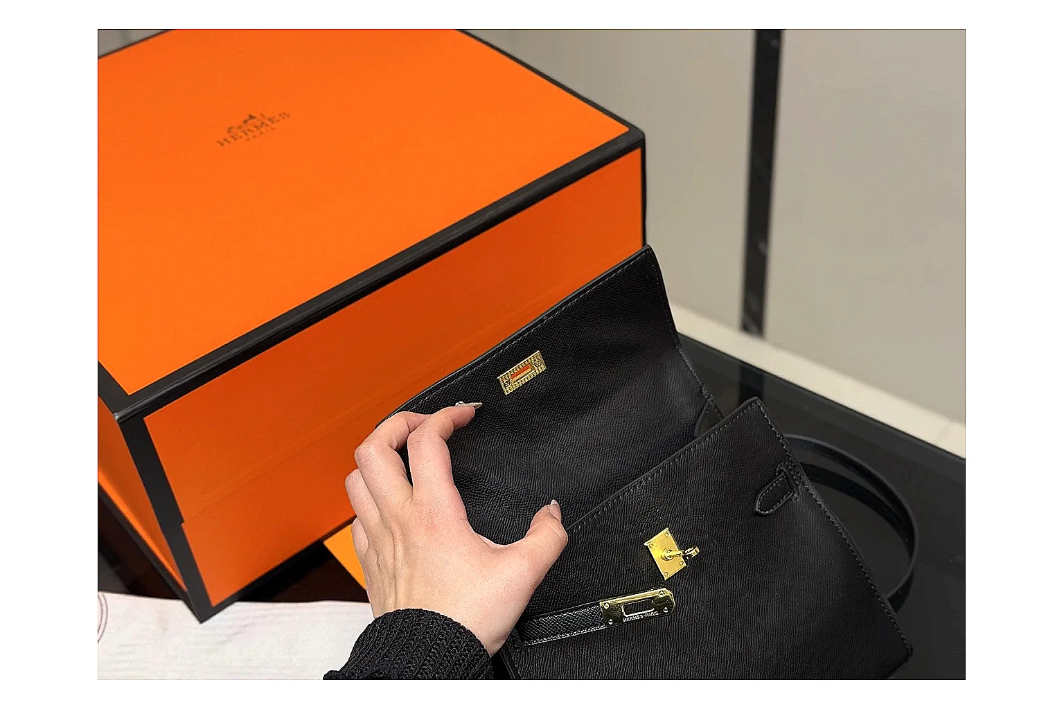 Hermes Kelly Black Mini Bag QC photo reference SKU 1194080849