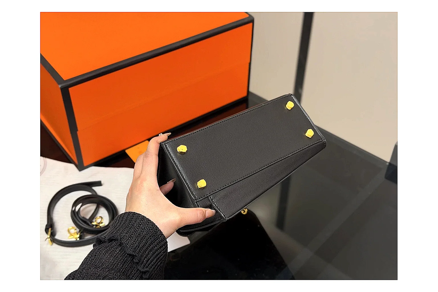 Hermes Kelly Black Mini Bag QC photo reference SKU 1194080849 thumbnail 3