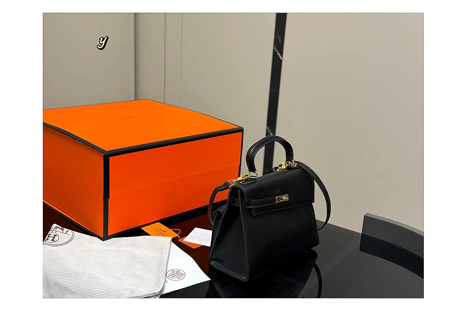 Hermes Kelly Black Mini Bag QC photo reference SKU 1194080849 thumbnail 4