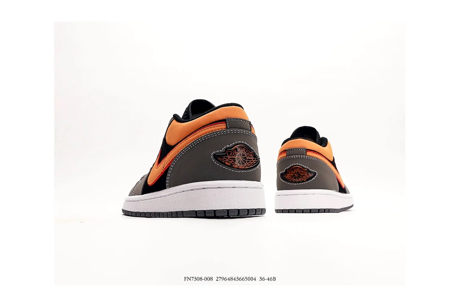 Jordan Air Jordan 1 Low Black Orange retro basketball low six photo view thumbnail 3