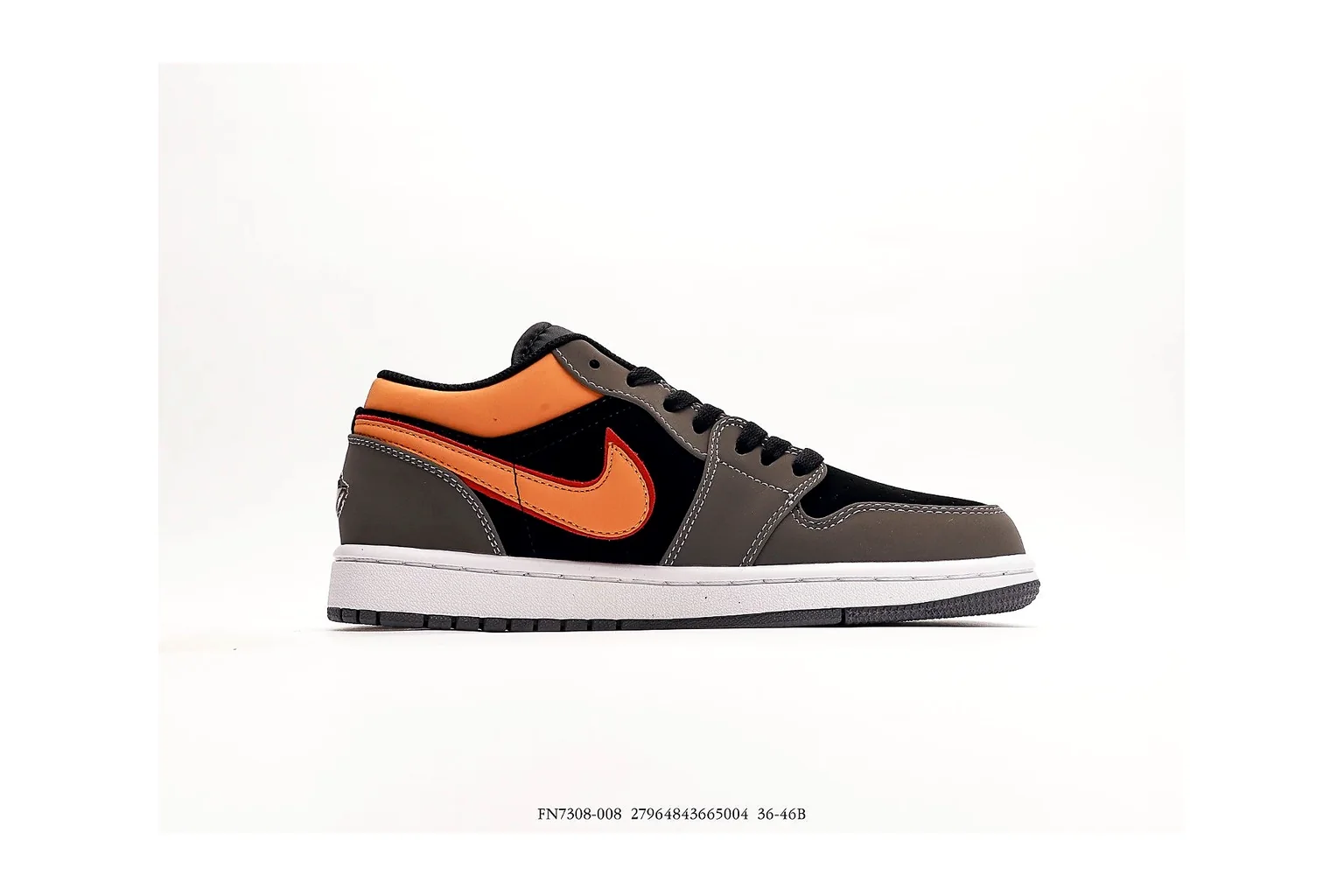Jordan Air Jordan 1 Low Black Orange retro basketball low six photo view thumbnail 5