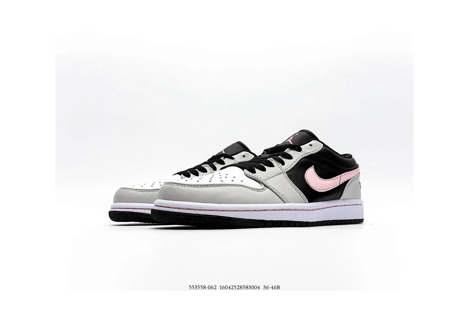 Jordan Air Jordan 1 Low Black Pink retro basketball low six photo view