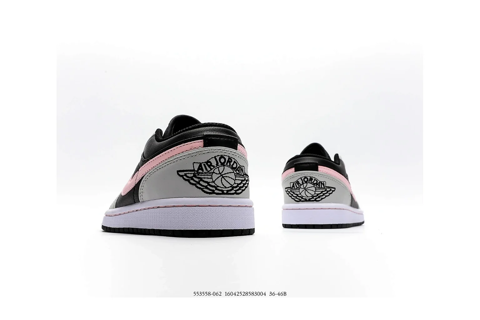 Jordan Air Jordan 1 Low Black Pink retro basketball low six photo view thumbnail 3