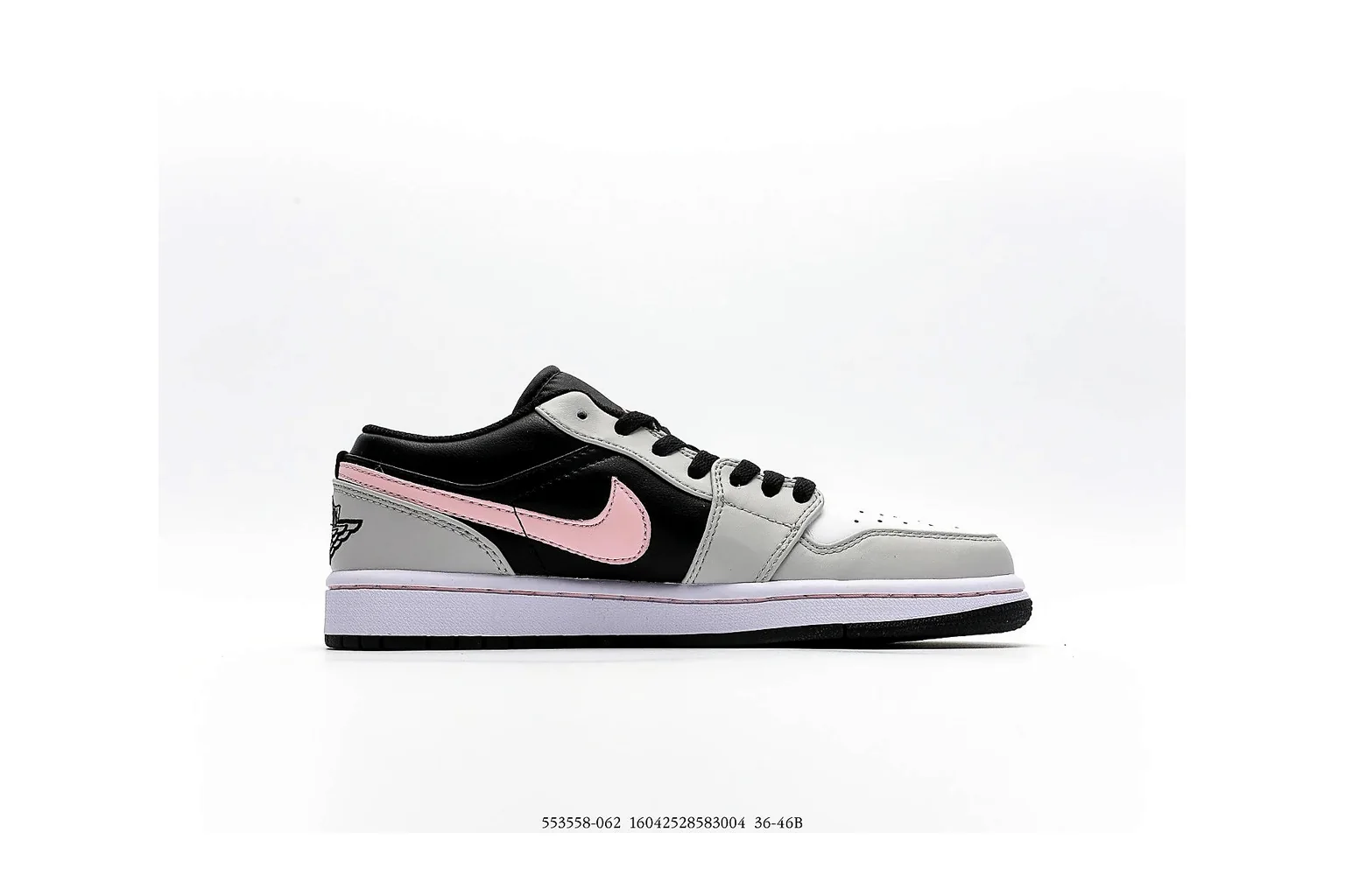 Jordan Air Jordan 1 Low Black Pink retro basketball low six photo view thumbnail 5