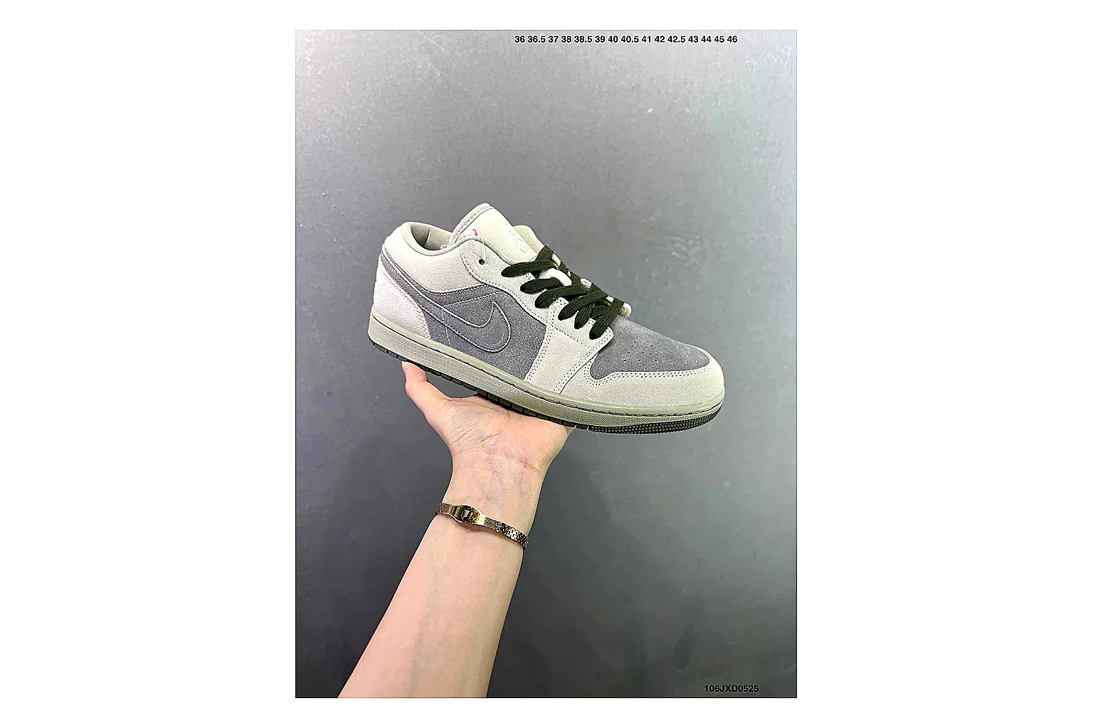 Jordan Air Jordan 1 Low Neutral Grey QC photo showing white leather upper, grey Swoosh, low-cut profile and light outsole for clean streetwear style thumbnail 5