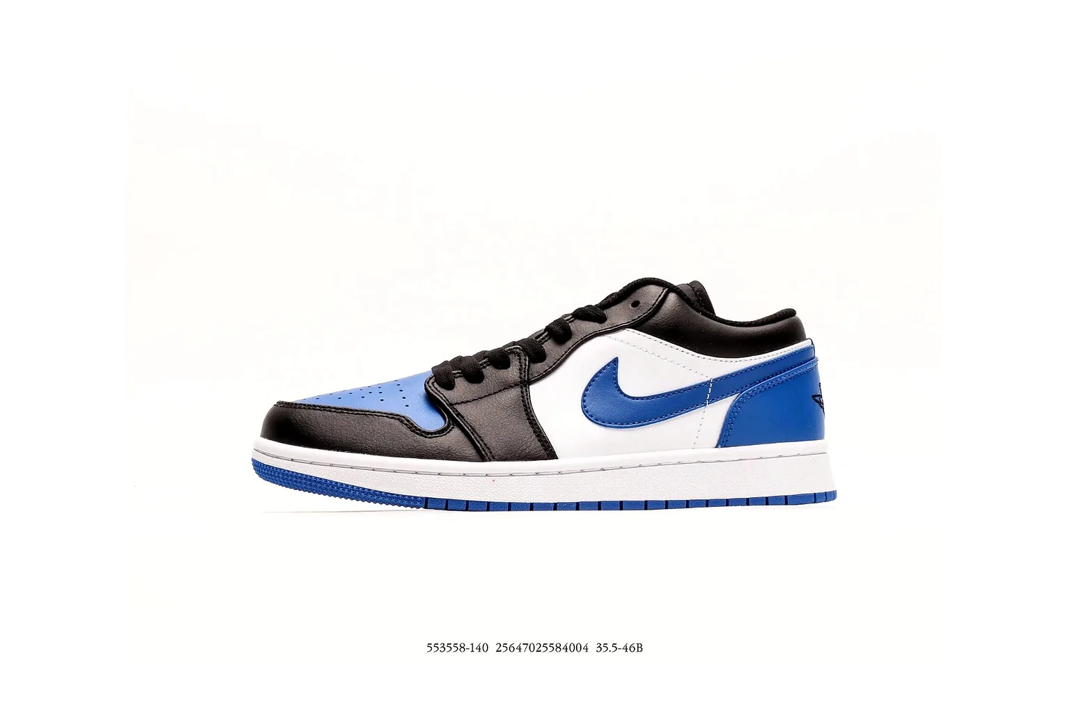 Jordan Air Jordan 1 Low Black Royal Blue retro basketball low six photo view