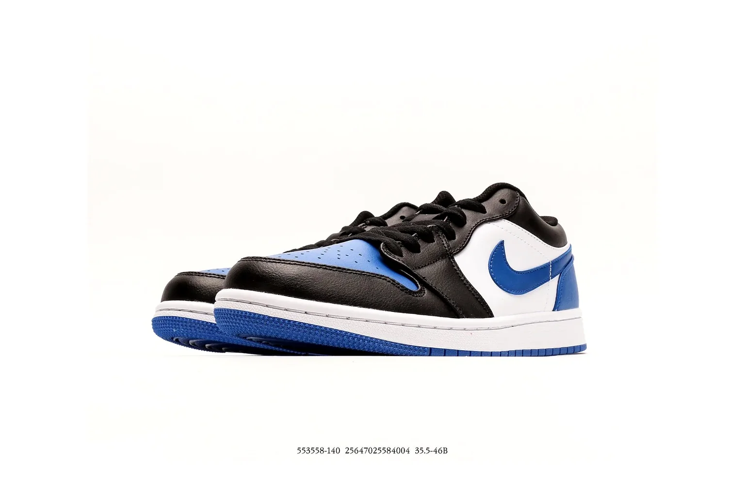 Jordan Air Jordan 1 Low Black Royal Blue retro basketball low six photo view