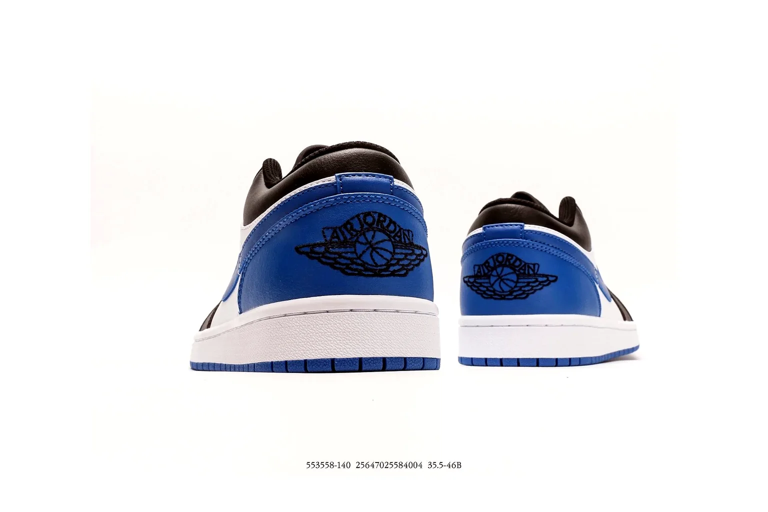 Jordan Air Jordan 1 Low Black Royal Blue retro basketball low six photo view thumbnail 3