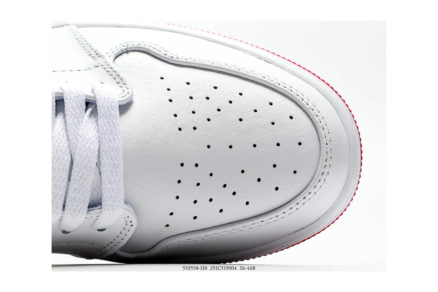 Jordan Air Jordan 1 Low White Red retro basketball low six photo view thumbnail 4
