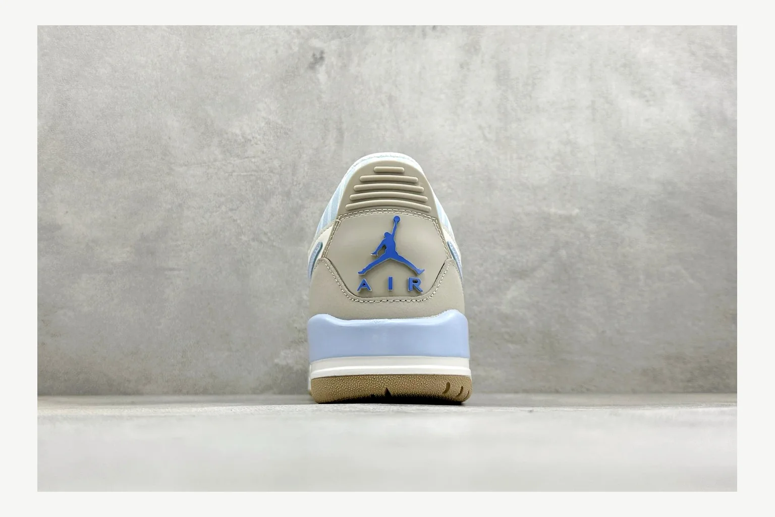 Jordan Air Jordan 4 Blue Sneaker QC photo showing white blue air jordan 4 retro with mixed-material upper and low-profile shape thumbnail 4