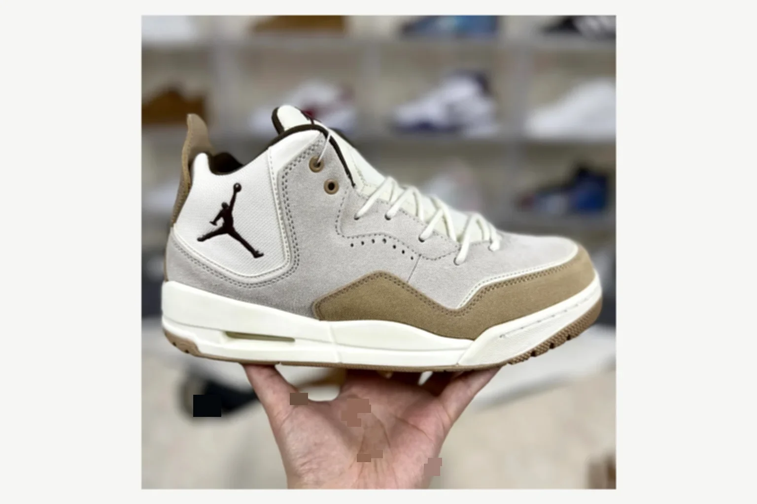 Jordan Courtside 23 Brown Cream Mid Top QC photo reference SKU 1194924459