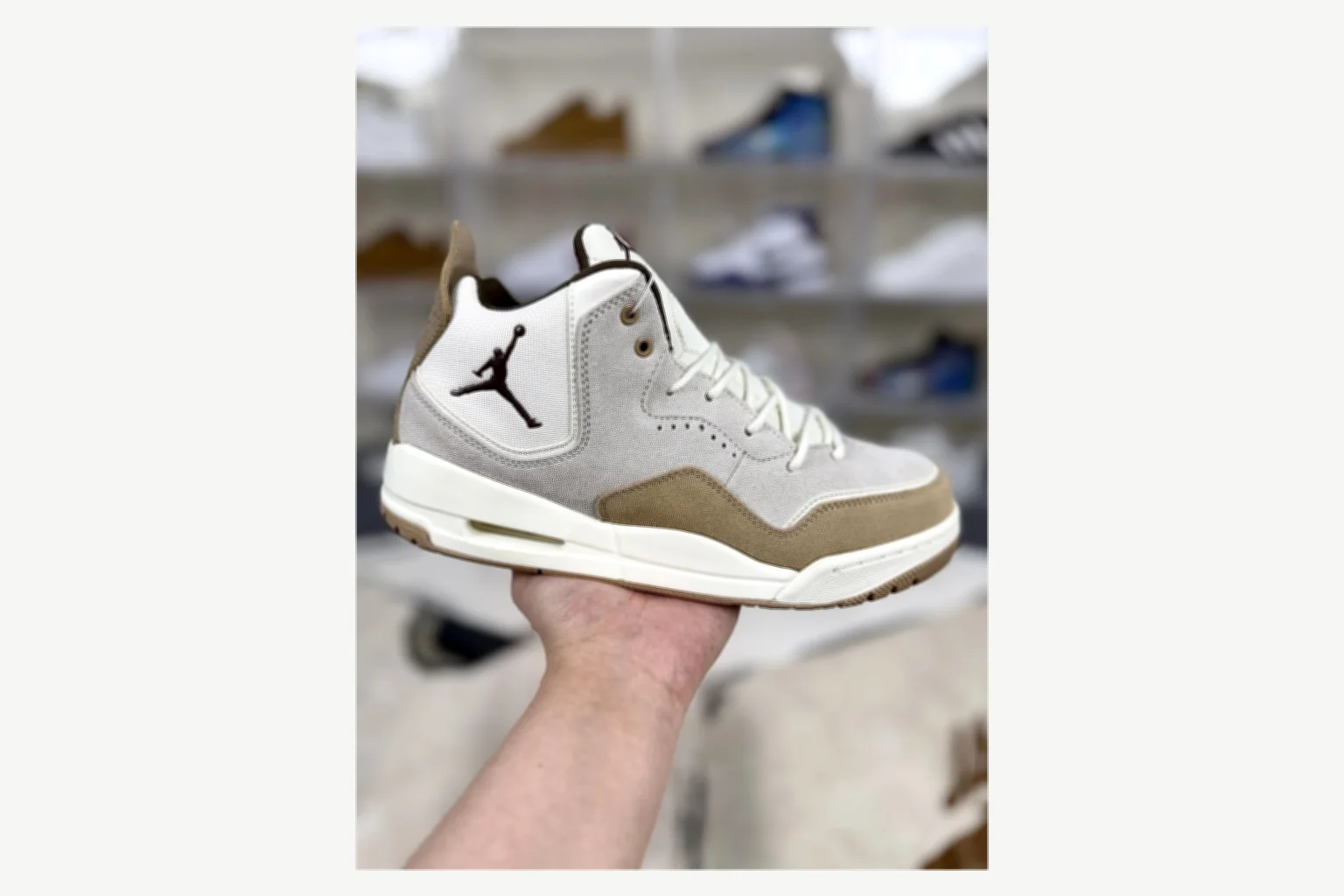 Jordan Courtside 23 Brown Cream Mid Top QC photo reference SKU 1194924459 thumbnail 5