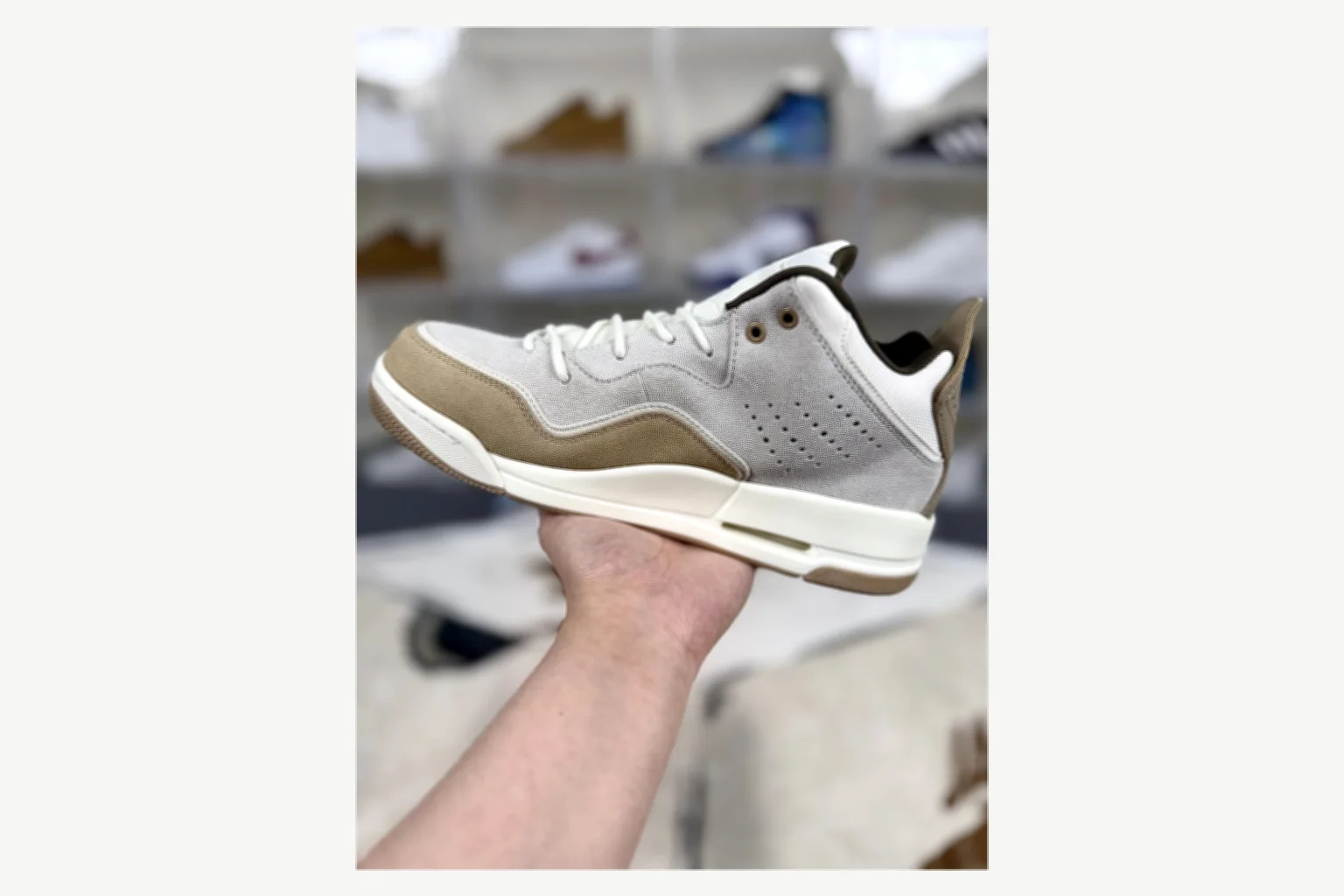 Jordan Courtside 23 Brown Cream Mid Top QC photo reference SKU 1194924459 thumbnail 6