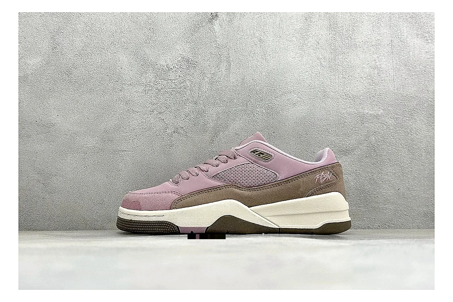 Jordan Flight Purple Suede QC reference photo showing purple suede upper, low court silhouette, cream sole, and soft retro basketball styling