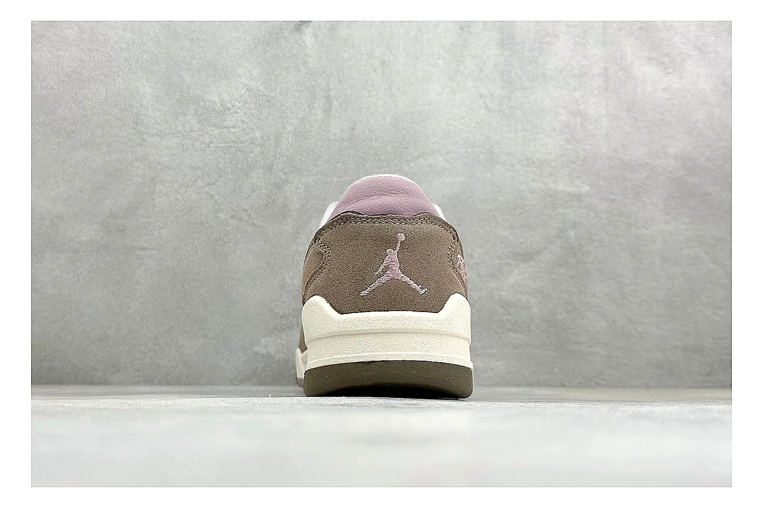 Jordan Flight Purple Suede QC reference photo showing purple suede upper, low court silhouette, cream sole, and soft retro basketball styling