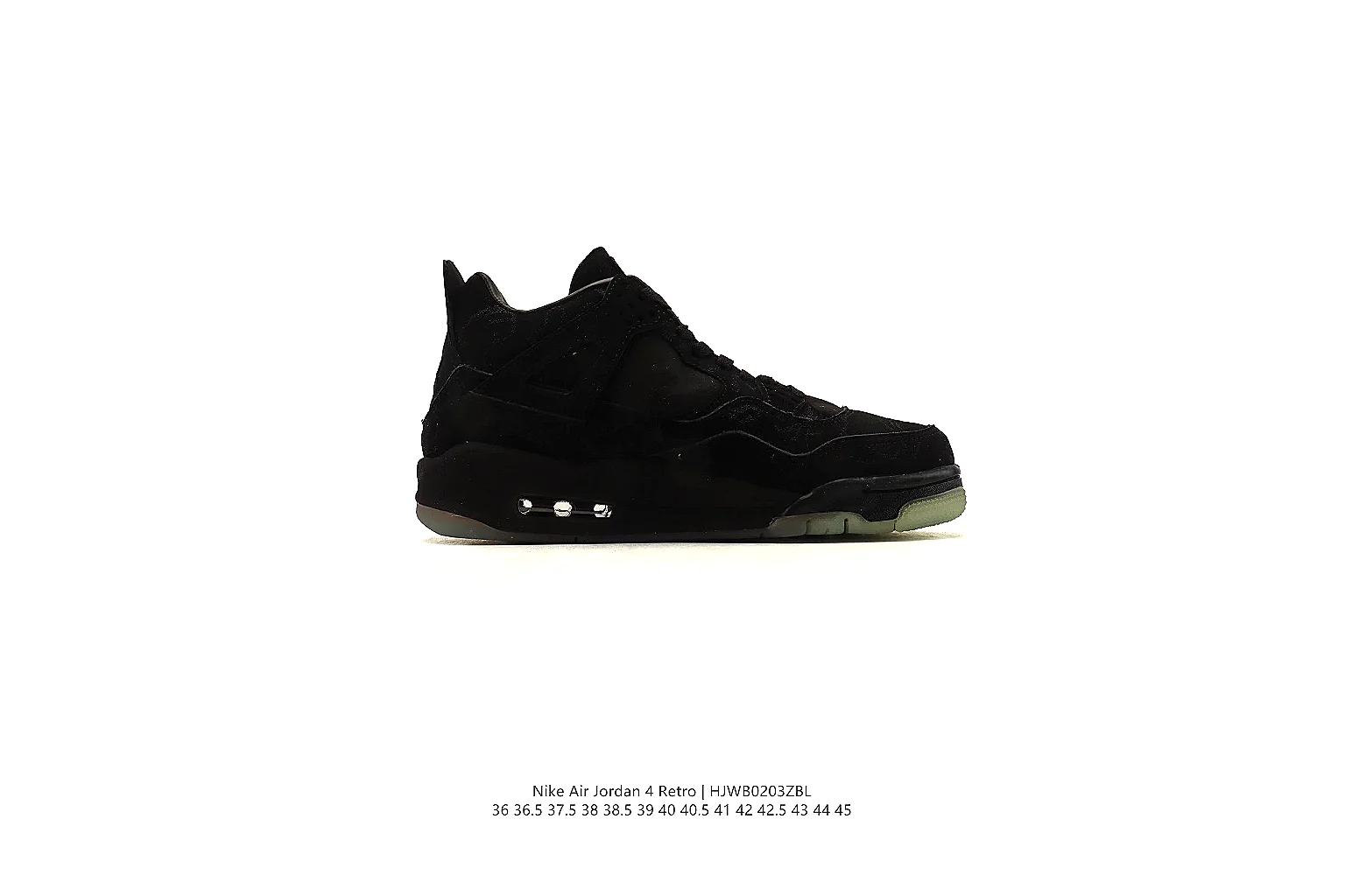 kakoqclab.com Air Jordan Black Jordan 4 0354 Black mid-top product image thumbnail 6