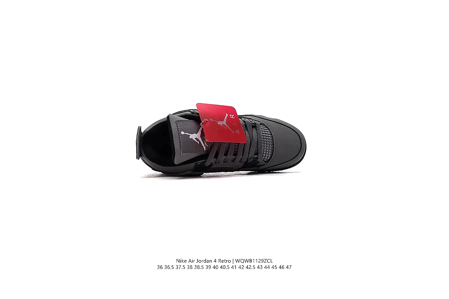 kakoqclab.com Air Jordan Black Red Jordan 4 0328 Black Red mid-top product image thumbnail 2