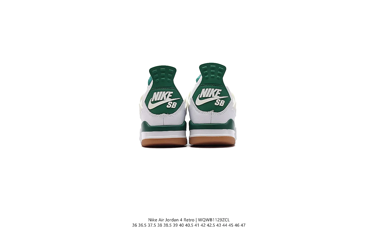 kakoqclab.com Air Jordan White Green Jordan 4 0335 White Green mid-top product image thumbnail 3