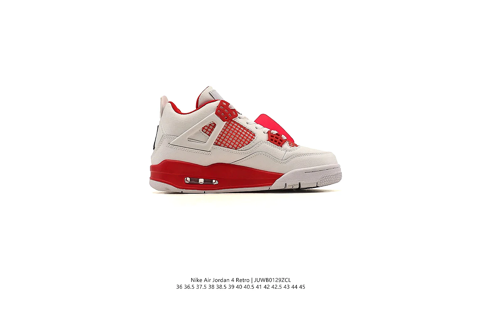 kakoqclab.com Air Jordan White Red Jordan 4 0300 White Red mid-top product image thumbnail 6
